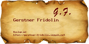 Gerstner Fridolin névjegykártya